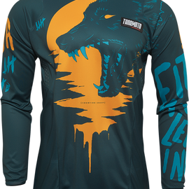 Youth Pulse Counting Sheep Jersey - Teal/Tangerine - XS