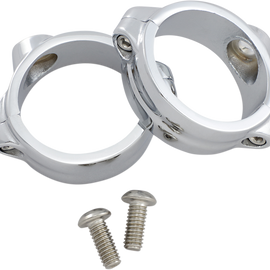 Fork Mount Clamps - 49 mm - Chrome