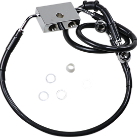 Front Brake Line - XL - Black +6"