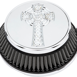 Celtic Cross Air Cleaner - Chrome - M8