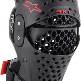 SX1 v2 Knee Guards - Black/Red - L/XL