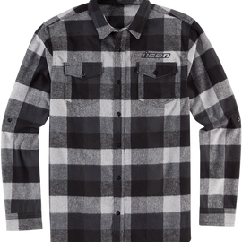 Flannel Feller Shirt - Black/Gray - Large