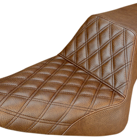 Step Up Seat - Lattice Stitched - Brown - FLS5623240