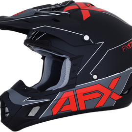 FX-17 Helmet - Aced - Matte Black/Red - Small