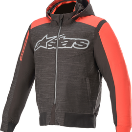 Rhod Windstopper Hoodie - Black/Gray/Red - XL