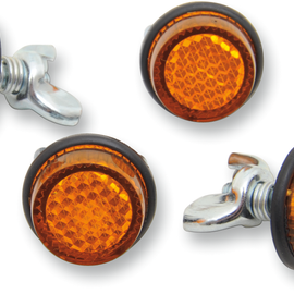 License Plate Reflectors - 4ct - Amber