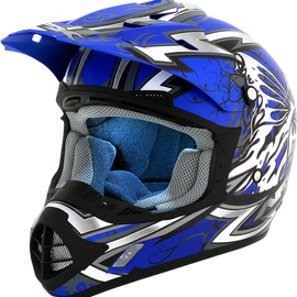 FX-17Y Helmet - Butterfly - Matte Blue - Small