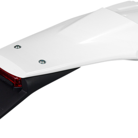 Enduro Rear Fender - with Light - White/Black