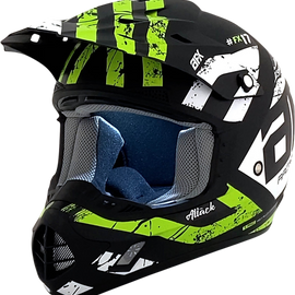 FX-17 Helmet - Attack - Matte Black/Green - XS