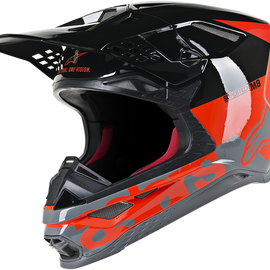Supertech M8 Helmet - Radium - MIPS - Red Fluo/Black/Mid Gray Glossy - 2XL