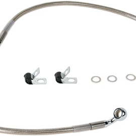 Rear Brake Line XL 04-13 Clear-Coated Stainless Steel