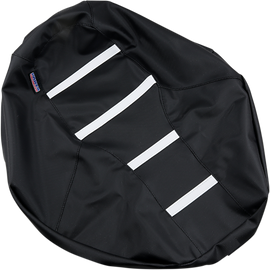 Ribbed Seat Cover - Black/White - Polaris