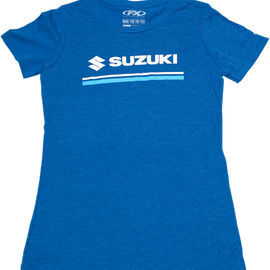 Women's Suzuki Stripes T-Shirt - Royal Blue - Large