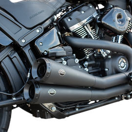 Grand National 2-2 Exhaust for Softail - Black