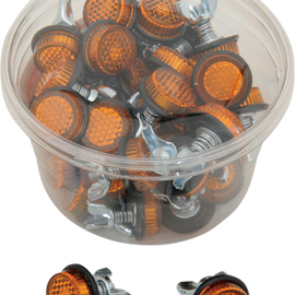 License Plate Reflectors - 40ct Tub - Amber