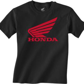 Youth Honda Wing T-Shirt - Black - Small