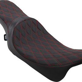 Predator 2-Up Seat - Double DIamond - Red Stitching - Solar Leather