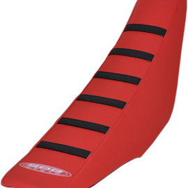 6-Ribbed Seat Cover - Red/Black - CRF 150