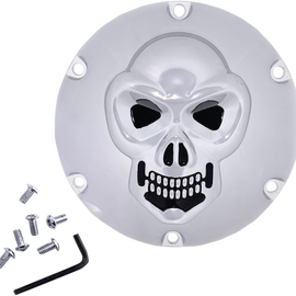 Skull Derby Cover - Chrome - 6 Hole