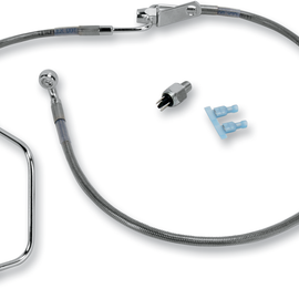 Front Brake Line - 43-5/8" - Clear Coated Stainless Steel
