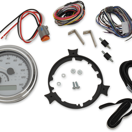 MXV Series Analog Gauge System - White/Gray/Chrome