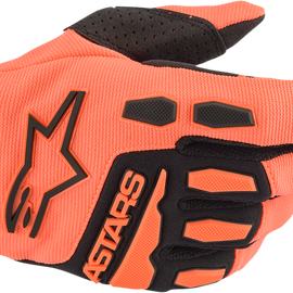 Youth Full Bore Gloves - Orange/Black - 2XS