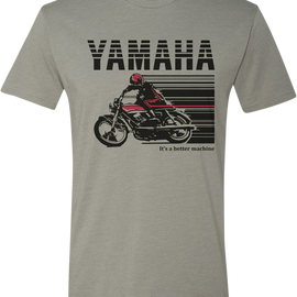 Yamaha Cycle T-Shirt - Stone Gray/Red - 2XL