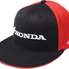 Honda Horizontal Flexfit® Hat - Black/Red - Large/XL