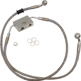 Brake Line - Front - +12" - Stainless Steel - XL