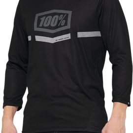 Airmatic 3/4 Sleeve Jersey - Black - Large