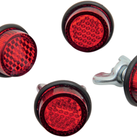 License Plate Reflectors - 4ct - Red