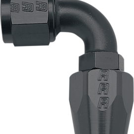 90 Degree Hose End - Black - 6AN