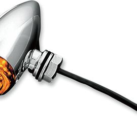 Mini LED Bullet Lights - Amber/Smoke Lens - Chrome