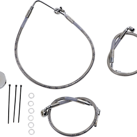 Front Brake Line FXDL 96-00 Clear-Coated Stainless Steel
