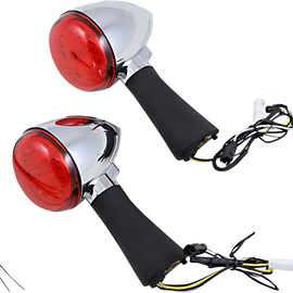 Rear LED Turn Signal Ringz - Chrome - Scout