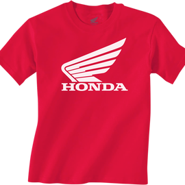 Youth Honda Wing T-Shirt - Red - XL