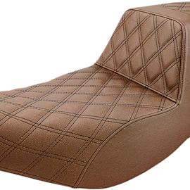 Step Up Seat - Lattice Stitched - Brown