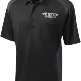 Drag Specialties Polo Shirt - Black/Charcoal - Large