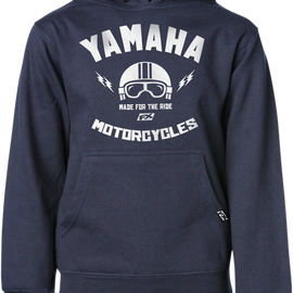 Youth Yamaha Helmet Hoodie - Navy - Medium