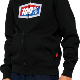 Youth Official Zip Hoodie - Black - Medium