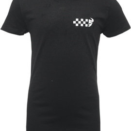 Girl's Checkers T-Shirt - Black - XL