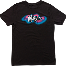 Youth Retro Moose T-Shirt - Black - Medium