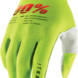 Youth I-Track Gloves - Fluo Yellow - XL