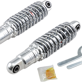 Premium Ride-Height Adjustable Shocks - Chrome - Heavy Duty - 11"