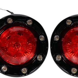 ProBEAM® Bullet Ringz™ LED Turn Signals - Black/Red