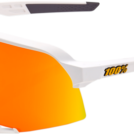 S3 Sunglasses - White - Red Mirror