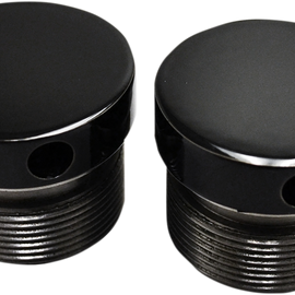 Flush-Mount Fork Cap - Gloss Black Powder Coat - 39 mm