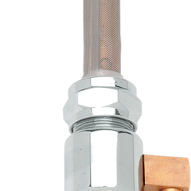 Down Round Petcock - Chrome