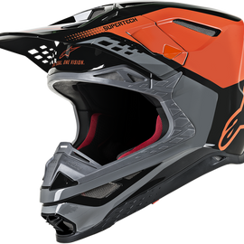 Supertech M8 Helmet - Triple - MIPS - Orange/Mid Gray/Black Glossy - Small