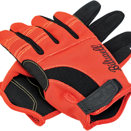 Moto Gloves - Black/Orange/Yellow - Medium